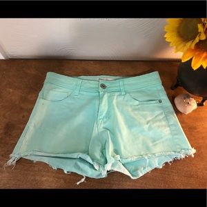 Stradivarius • Mint Denim Shorts